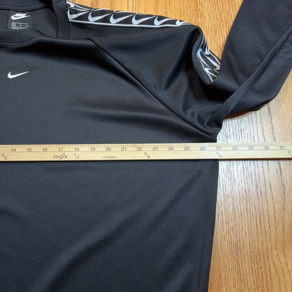 Y2K Nike Center Swoosh Tape‎ Crew Neck Women's XL Sweatshirt Black Athletic